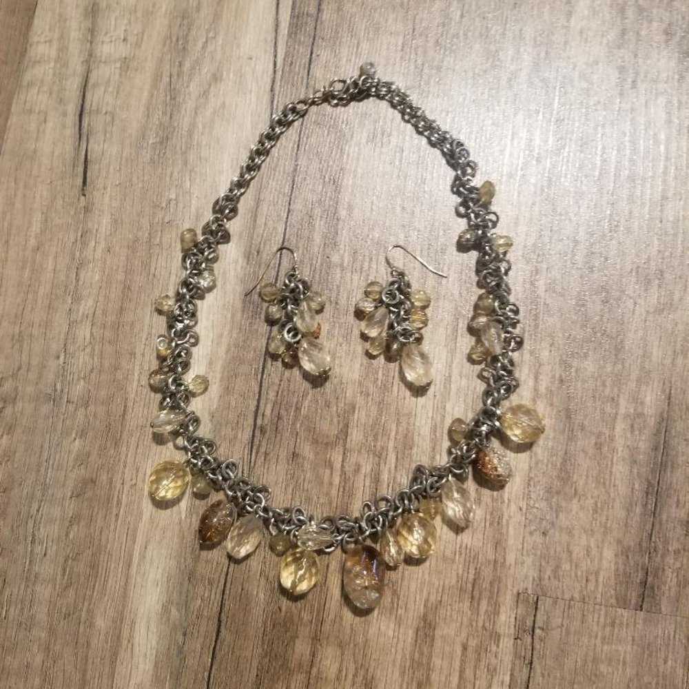 Beaded Necklace & Earring Set